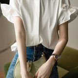 Romantic Peter - Pan Collar Shirt