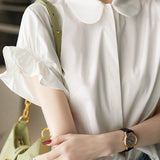 Romantic Peter - Pan Collar Shirt