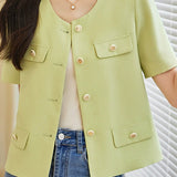 Chanel-Style Short Sleeve Jacket