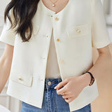 Chanel-Style Short Sleeve Jacket