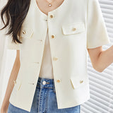 Chanel-Style Short Sleeve Jacket