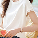 Elegant Lace Patchwork T-Shirt