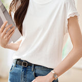 Elegant Lace Patchwork T-Shirt