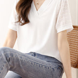 Fashionable V-Neck Short Sleeve