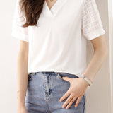 Fashionable V-Neck Short Sleeve