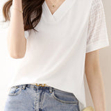 Fashionable V-Neck Short Sleeve