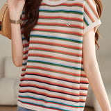 Colorful Striped Knit Sweater