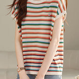 Colorful Striped Knit Sweater