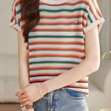 Colorful Striped Knit Sweater