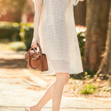 Polka Dot Hollow-Out Dress