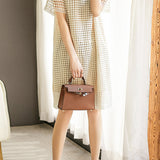 Polka Dot Hollow-Out Dress