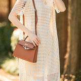 Polka Dot Hollow-Out Dress