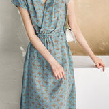 French Style Chiffon Floral Dress