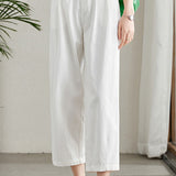 Casual Straight-Leg Cropped Pants