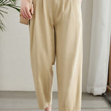 Casual Straight-Leg Cropped Pants