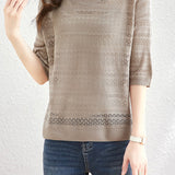 Solid Color Simple Knit Top