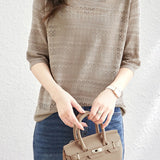 Solid Color Simple Knit Top