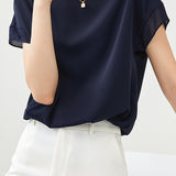 Fashionable Chiffon Short Sleeve Top