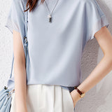 Fashionable Chiffon Short Sleeve Top