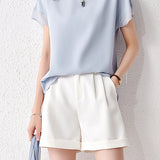 Fashionable Chiffon Short Sleeve Top