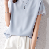 Fashionable Chiffon Short Sleeve Top