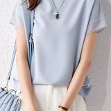 Fashionable Chiffon Short Sleeve Top