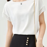 Fashionable Chiffon Short Sleeve Top