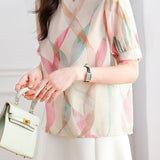 Elegant Printed Chiffon Shirt