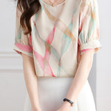 Elegant Printed Chiffon Shirt