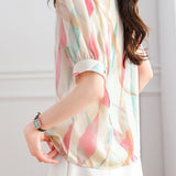 Elegant Printed Chiffon Shirt