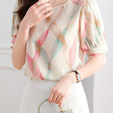 Elegant Printed Chiffon Shirt