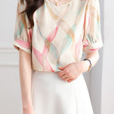 Elegant Printed Chiffon Shirt