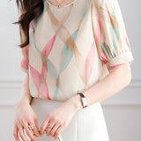 Elegant Printed Chiffon Shirt