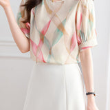 Elegant Printed Chiffon Shirt