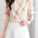 Elegant Printed Chiffon Shirt