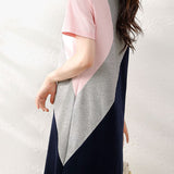 Casual Color Block T-Shirt Dress