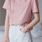 Elegant Embroidered T-Shirt