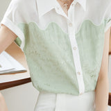 Minimalist Chic Spliced Shirt