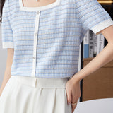 Fashionable Shiny Yarn Knit Top