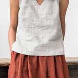 Simple Linen Sleeveless Tank Top