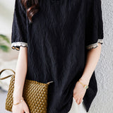 Casual Textured Short Sleeve Shirt