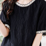 Casual Textured Short Sleeve Shirt