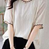 Casual Textured Short Sleeve Shirt