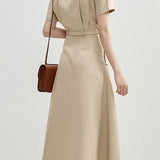 Commuter Cotton-Linen Dress