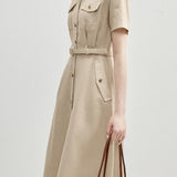 Commuter Cotton-Linen Dress