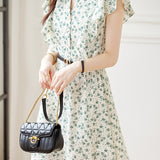 Elegant Ruffled Floral Dress