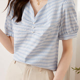 Elegant Blue Checkered Shirt