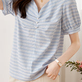 Elegant Blue Checkered Shirt