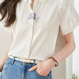 Elegant embroidered shirt