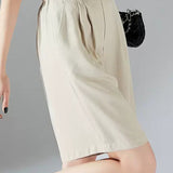 Solid color casual shorts